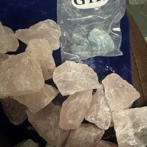 Natural Rose Quartz Crystal Set